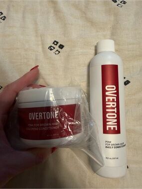 Overtone Pink for Brown Hair Coloring Conditioner and Daily Conditioner